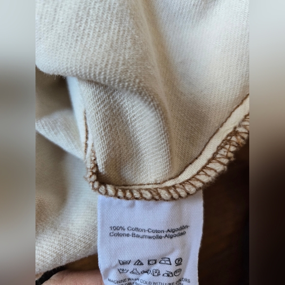 Free People Ivory Eisenhower Slouchy Denim Jacket Size Oversized Preppy - Picture 3 of 6